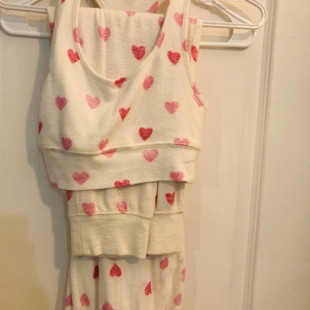 Heart Print Tank and Shorts Set
